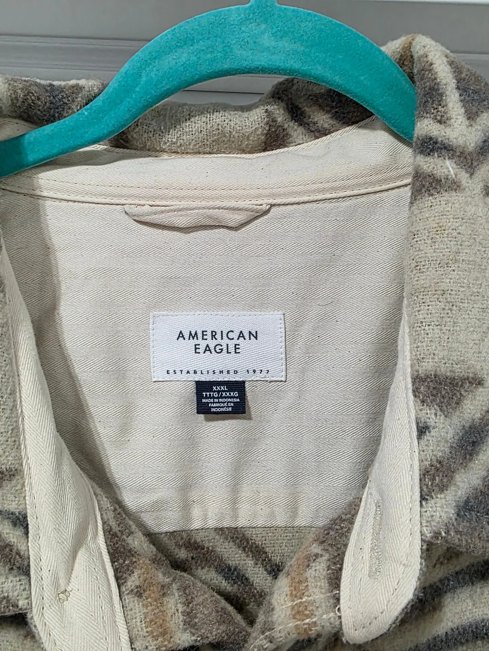 American Eagle Outfitters Men's Beige & Brown Patterned Shacket